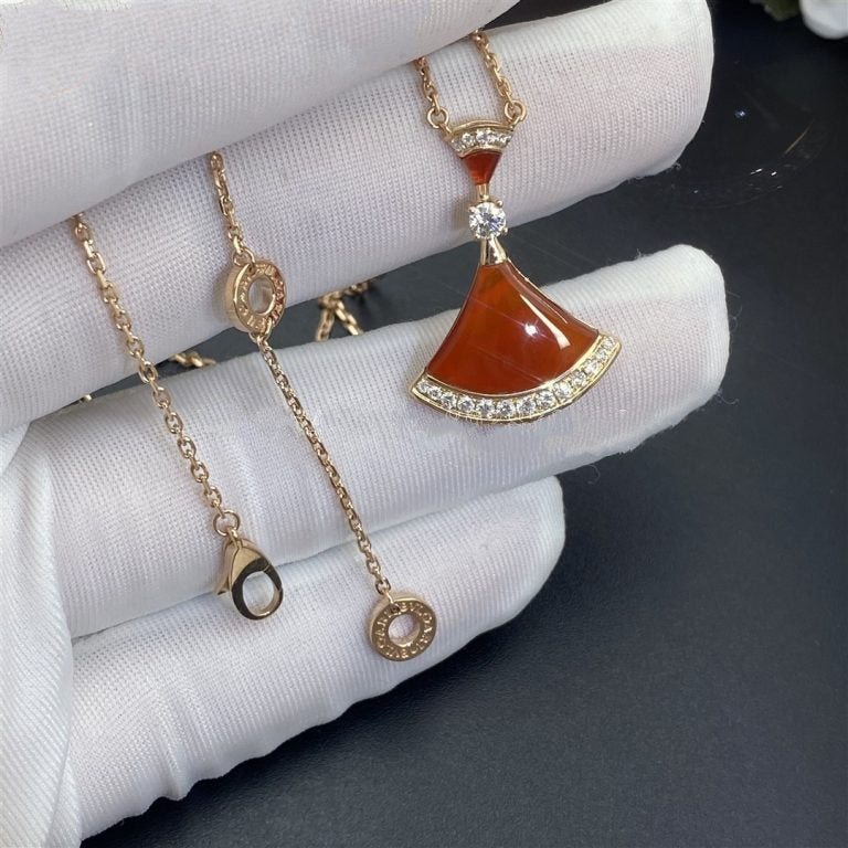 [LUXE]DREAM NECKLACE CARNELIAN DIAMOND