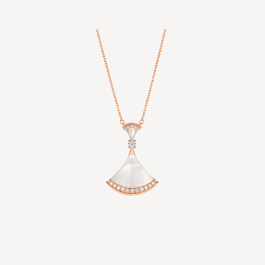 [LUXE]DREAM NECKLACE MOP PINK GOLD DIAMOND