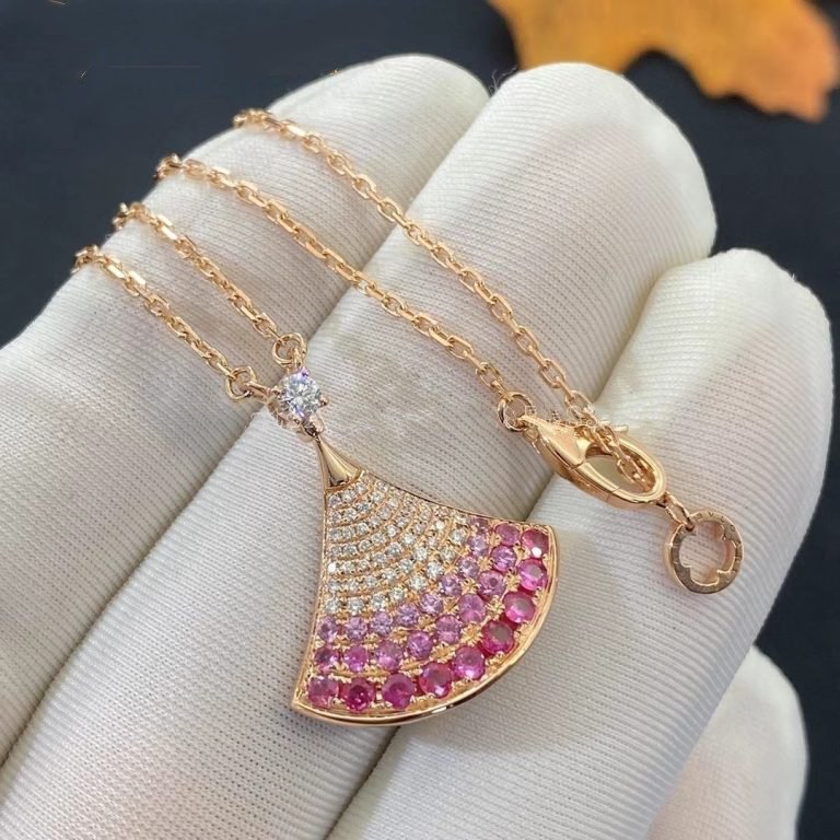 [LUXE]DREAM NECKLACE PINK GOLD PINK DIAMOND