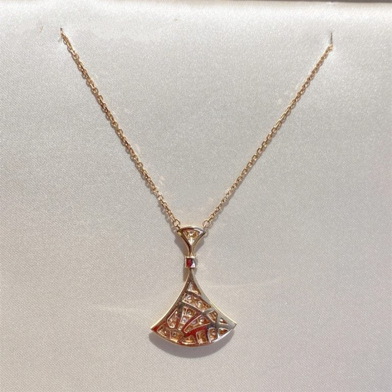 [LUXE]DREAM NECKLACE PINK GOLD FULL DIAMOND