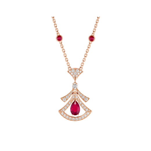 [LUXE]DREAM NECKLACE CARNELIAN DIAMOND PINK GOLD