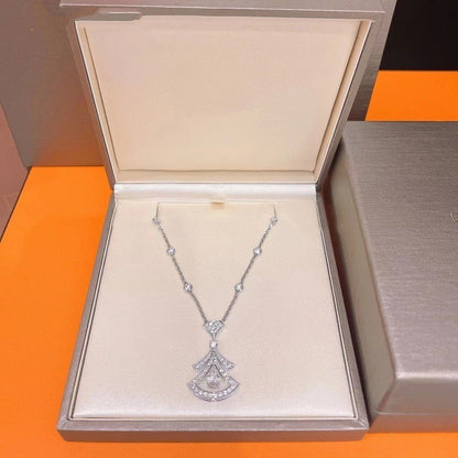 [LUXE]DREAM NECKLACE WHITE DIAMOND SILVER