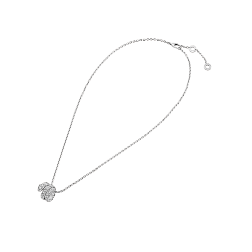 [LUXE]SERPENTI SILVER NECKLACE DOUBLE RING DIAMOND