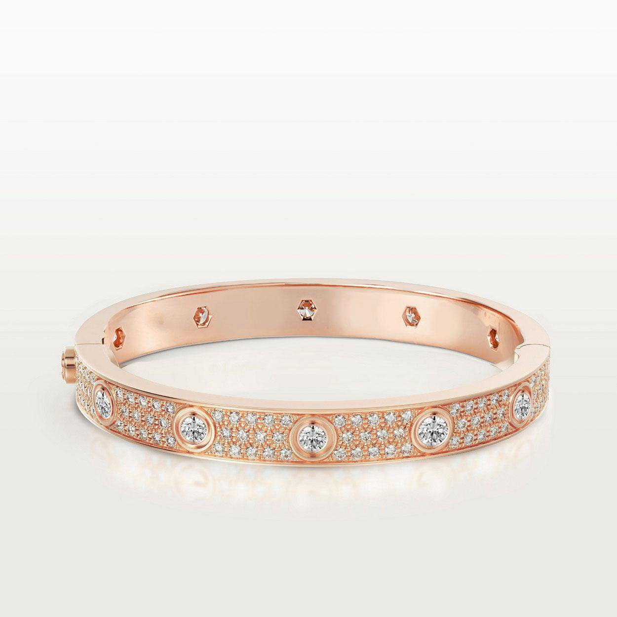 [LUXE]LOVE BRACELET 6.1MM DIAMOND-PAVED 10 BIG DIAMONDS