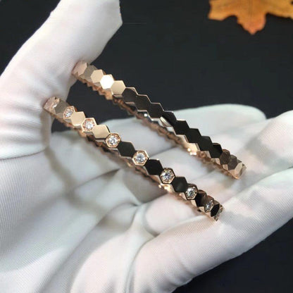 [LUXE]BEE LOVE PINK GOLD DIAMOND BRACELET