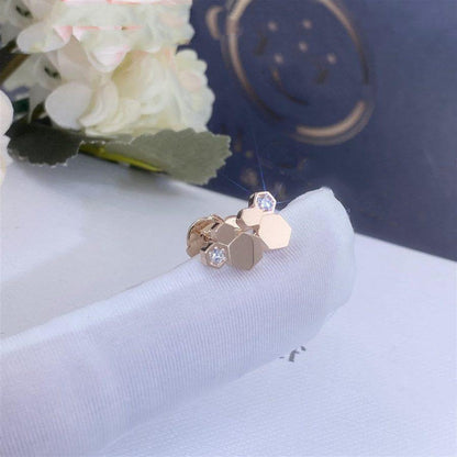 [LUXE]BEE LOVE PINK GOLD DIAMOND EARRINGS