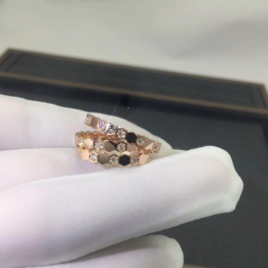 [LUXE]BEE LOVE RING PINK GOLD DIAMOND