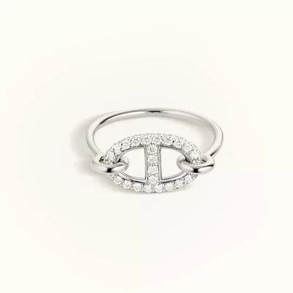 [LUXE]RONDE SMALL SILVER DIAMOND RING