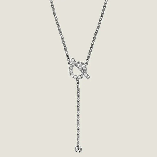 [LUXE]FINESSE SILVER DIAMOND NECKLACE