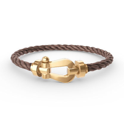 [LUXE]FORCE LARGE HORSESHOE NO DIAMOND BRACELET GOLD