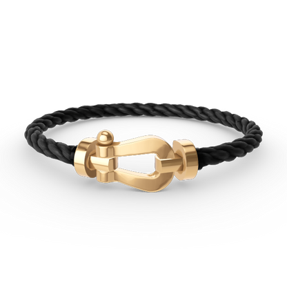 [LUXE]FORCE LARGE HORSESHOE NO DIAMOND BRACELET GOLD