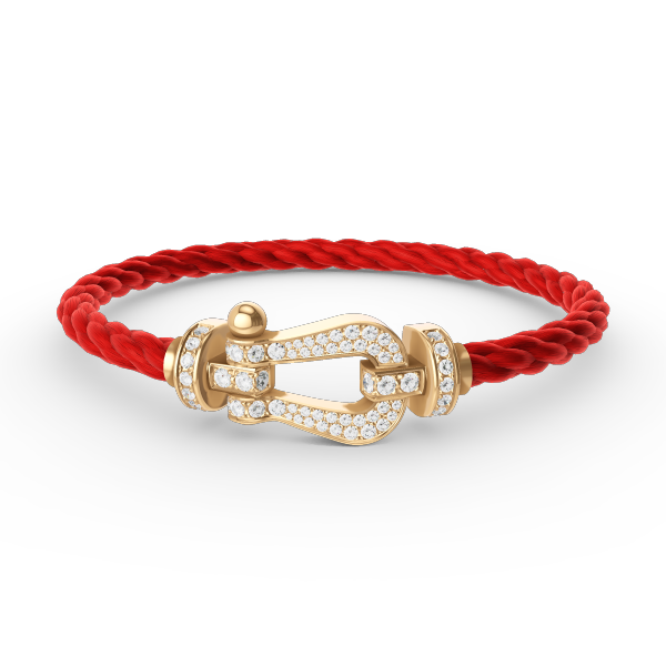 [LUXE]FORCE LARGE HORSESHOE FULL DIAMOND BRACELET GOLD