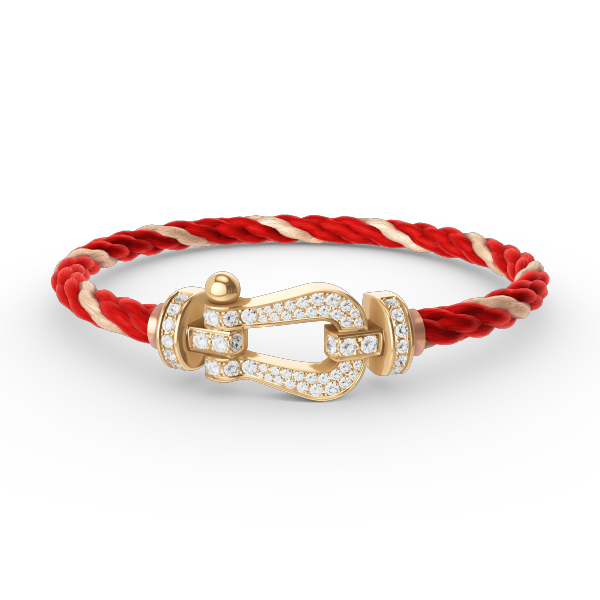 [LUXE]FORCE LARGE HORSESHOE FULL DIAMOND BRACELET GOLD