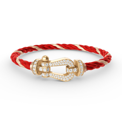 [LUXE]FORCE LARGE HORSESHOE FULL DIAMOND BRACELET GOLD