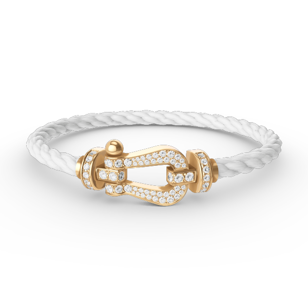 [LUXE]FORCE LARGE HORSESHOE FULL DIAMOND BRACELET GOLD