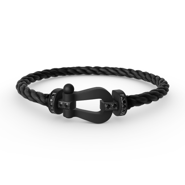 [LUXE]FORCE LARGE SERIES HORSESHOE BLACK SAMURAI BRACELET