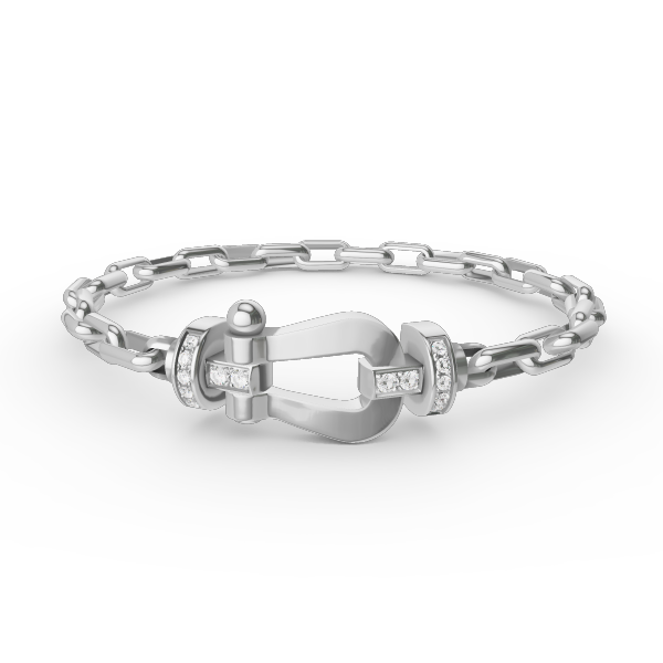 [LUXE]FORCE LARGE HORSESHOE CLASP  METAL BRACELET