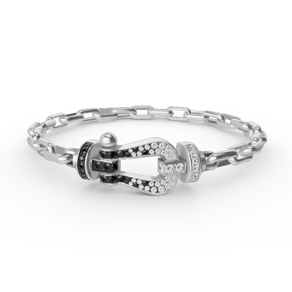 [LUXE]FORCE LARGE HORSESHOE CLASP  METAL BRACELET