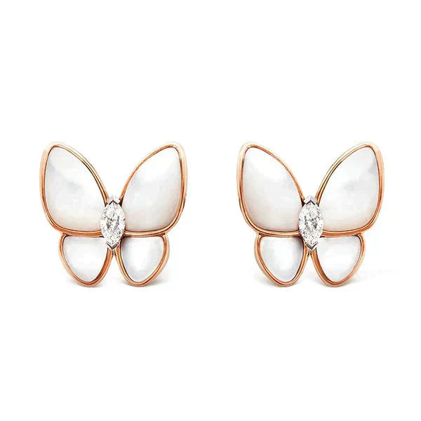 [LUXE] BUTTERFLY MOP DIAMOND EARRINGS