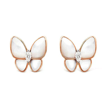 [LUXE] BUTTERFLY MOP DIAMOND EARRINGS