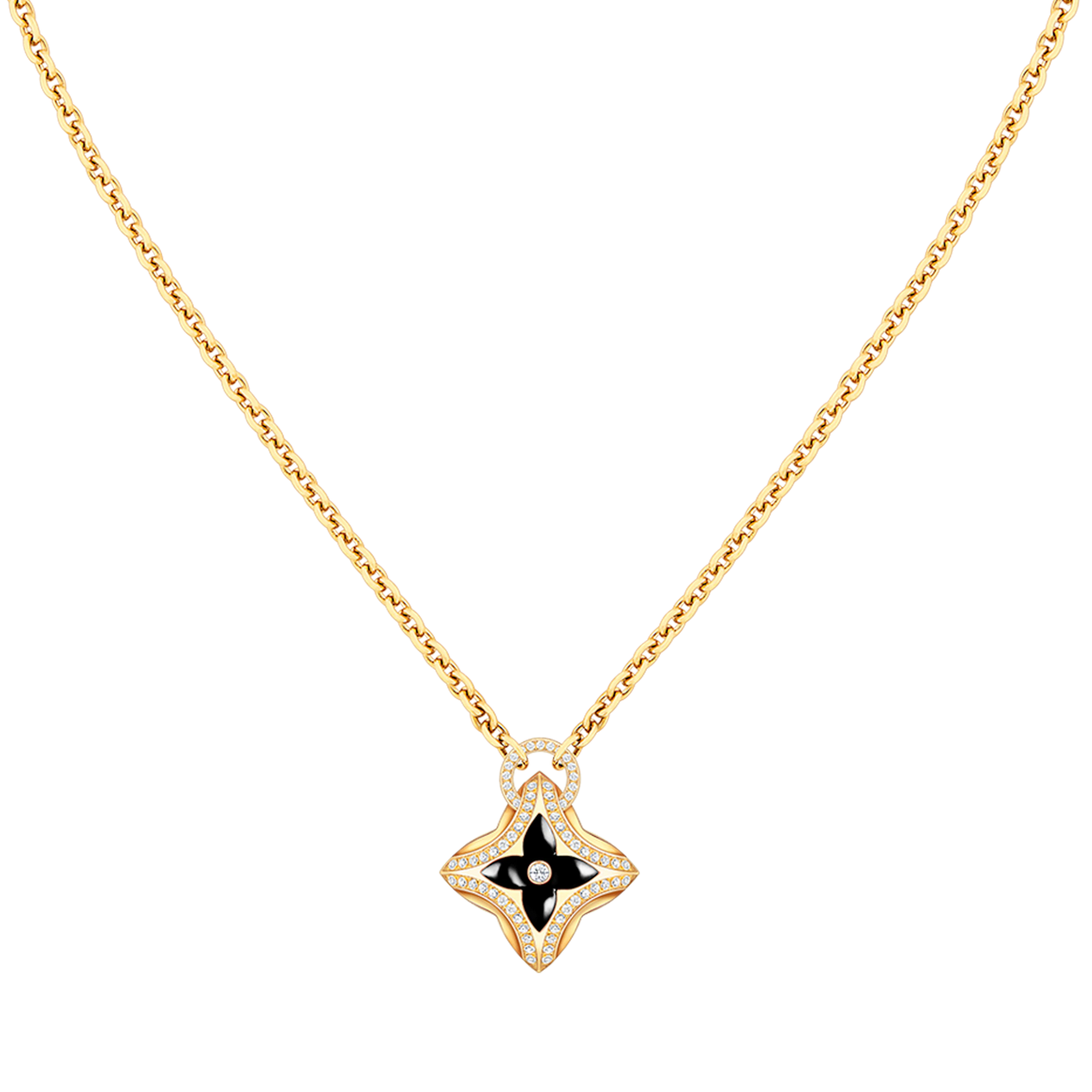 [LUXE]STAR PEDANT PINK GOLD DIAMOND NECKLACE