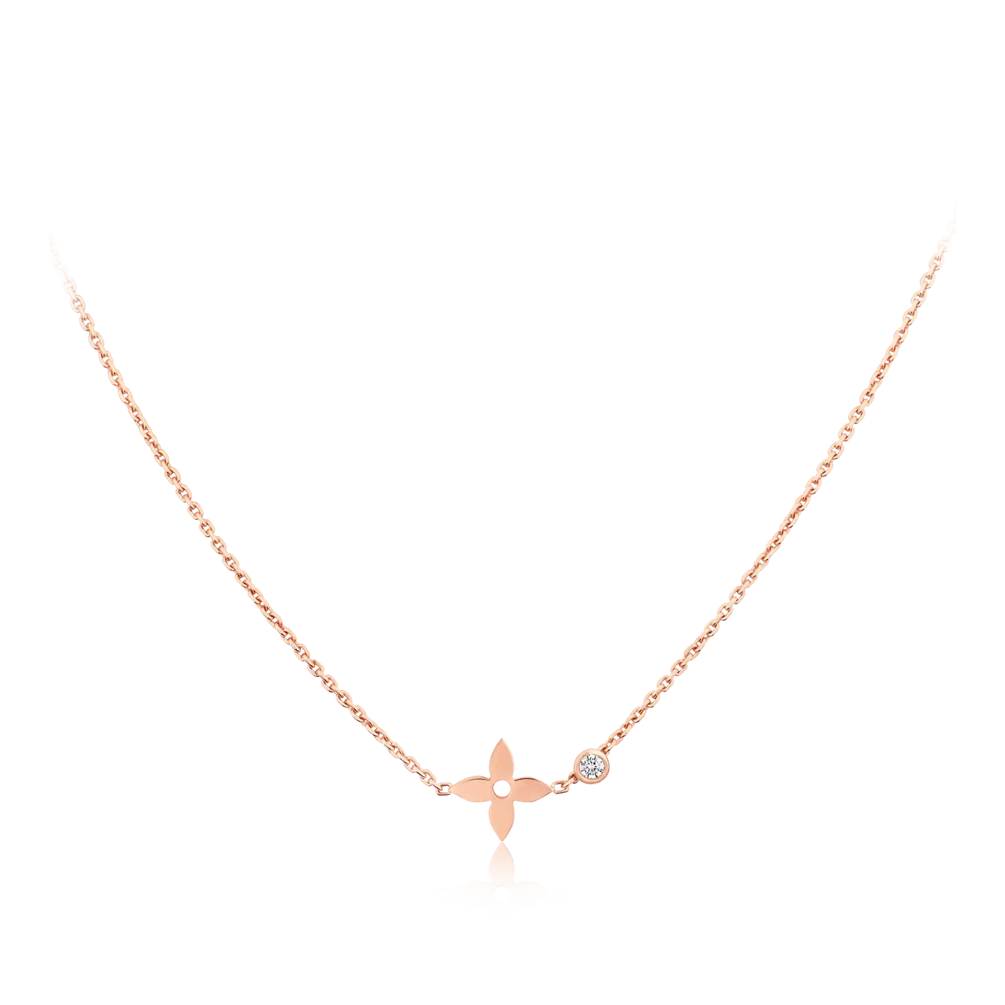 [LUXE]BLOSSOM PENDANT PINK GOLD AND DIAMOND