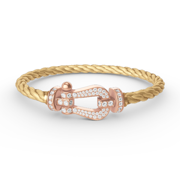 [LUXE]FORCE LARGE HORSESHOE FULL DIAMOND BRACELET ROSE GOLD