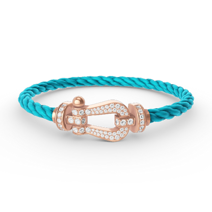 [LUXE]FORCE LARGE HORSESHOE FULL DIAMOND BRACELET ROSE GOLD