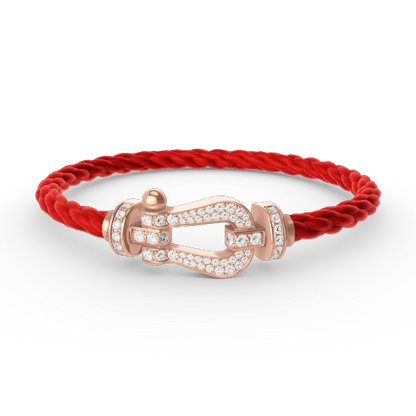 [LUXE]FORCE LARGE HORSESHOE FULL DIAMOND BRACELET ROSE GOLD