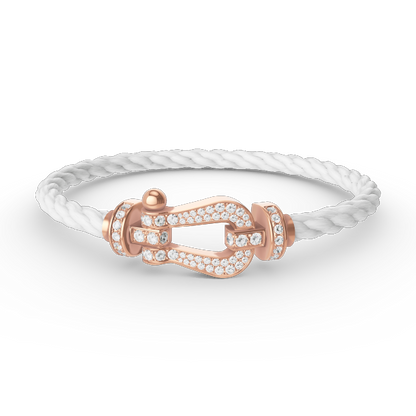 [LUXE]FORCE LARGE HORSESHOE FULL DIAMOND BRACELET ROSE GOLD