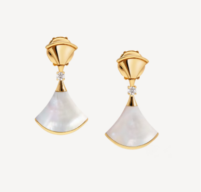 [LUXE]DREAM MOP 1 DIAMOND EARRINGS