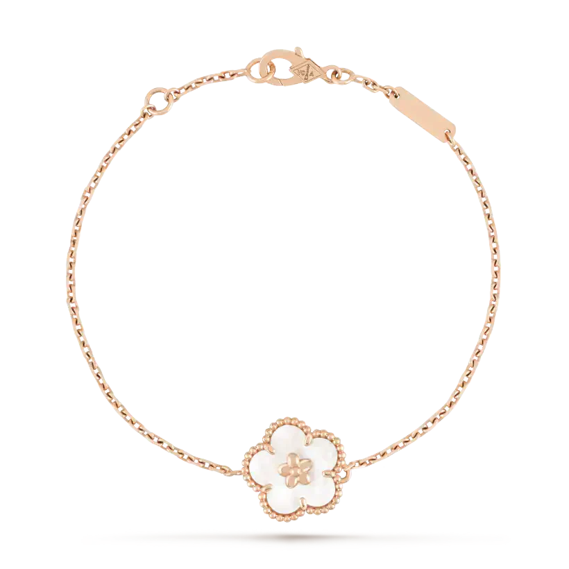 [LUXE] LUCKY WHITE MOP PLUM BLOSSOM  BRACELET