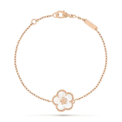 [LUXE] LUCKY WHITE MOP PLUM BLOSSOM  BRACELET