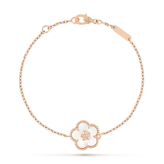 [LUXE] LUCKY WHITE MOP PLUM BLOSSOM  BRACELET