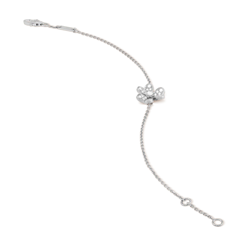 [LUXE] FRIVOLE SILVER FLOWER DIAMOND BRACELET