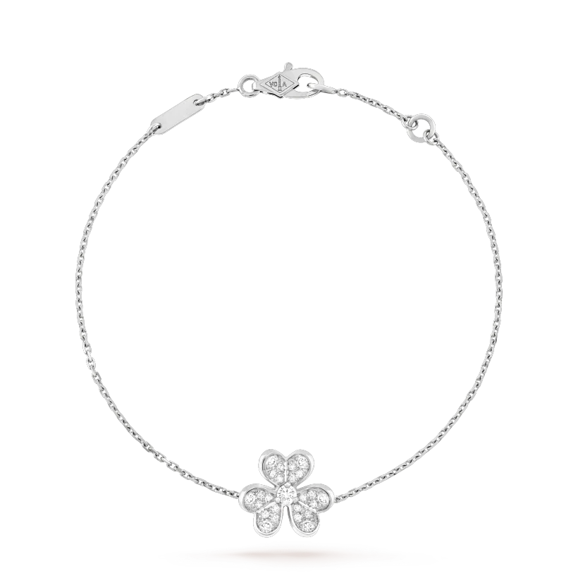 [LUXE] FRIVOLE SILVER FLOWER DIAMOND BRACELET