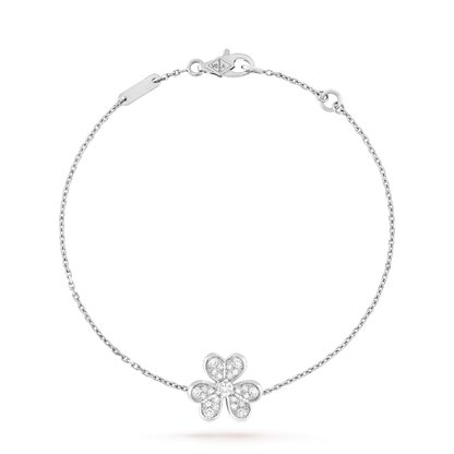 [LUXE] FRIVOLE SILVER FLOWER DIAMOND BRACELET