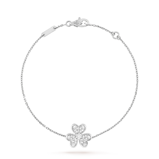 [LUXE] FRIVOLE SILVER FLOWER DIAMOND BRACELET