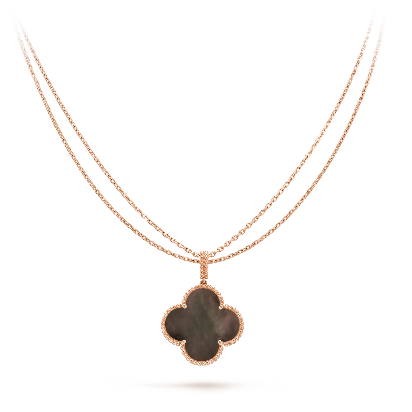 [LUXE] CLOVER 25MM GOLD DARK MOP BIG CLOVER NECKLACE