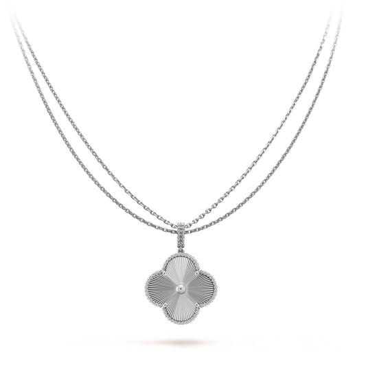 [LUXE] CLOVER 25MM SILVER BIG CLOVER NECKLACE