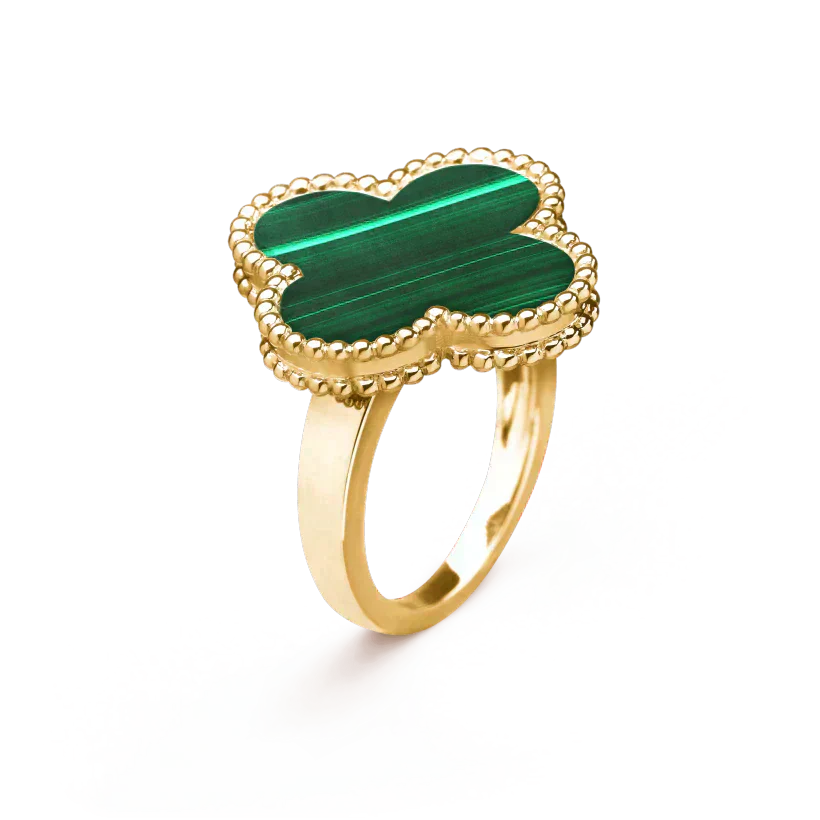 [LUXE] CLOVER MALACHITE RING