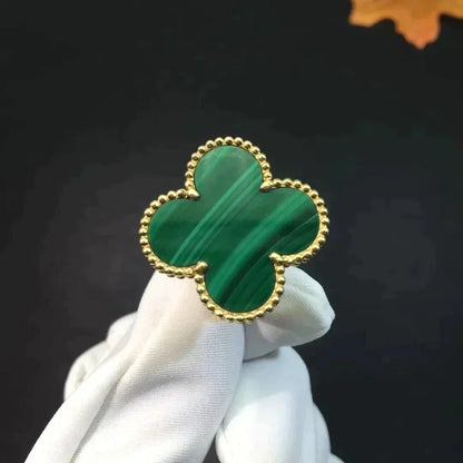 [LUXE] CLOVER MALACHITE RING