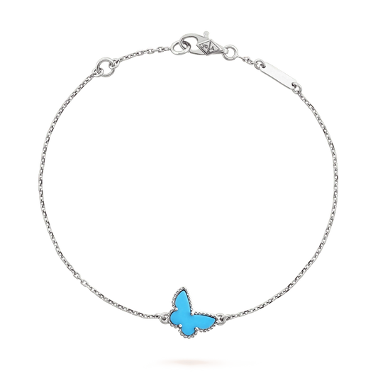 [LUXE] BUTTERFLY TURQUOISE BUTTERFLY BRACELET SILVER