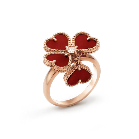 [LUXE] SWEET CLOVER CARNELIAN RING