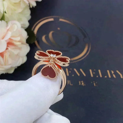 [LUXE] SWEET CLOVER CARNELIAN RING