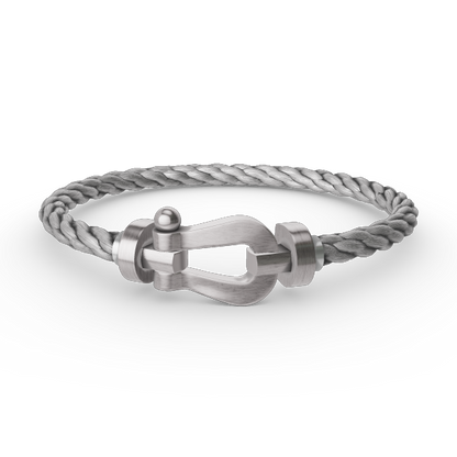 [LUXE]FORCE LARGE HORSESHOE NO DIAMOND BRACELET SILVER