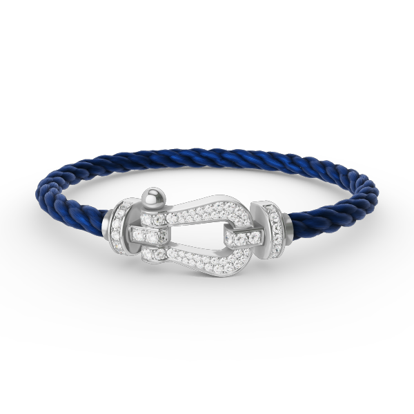 [LUXE]FORCE LARGE HORSESHOE FULL DIAMOND BRACELET SILVER