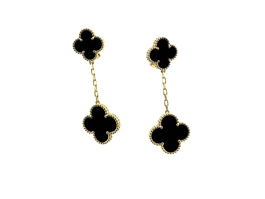 [LUXE] CLOVER 2 MOTIFS  EARRINGS (MULTIPLE CHOICESC